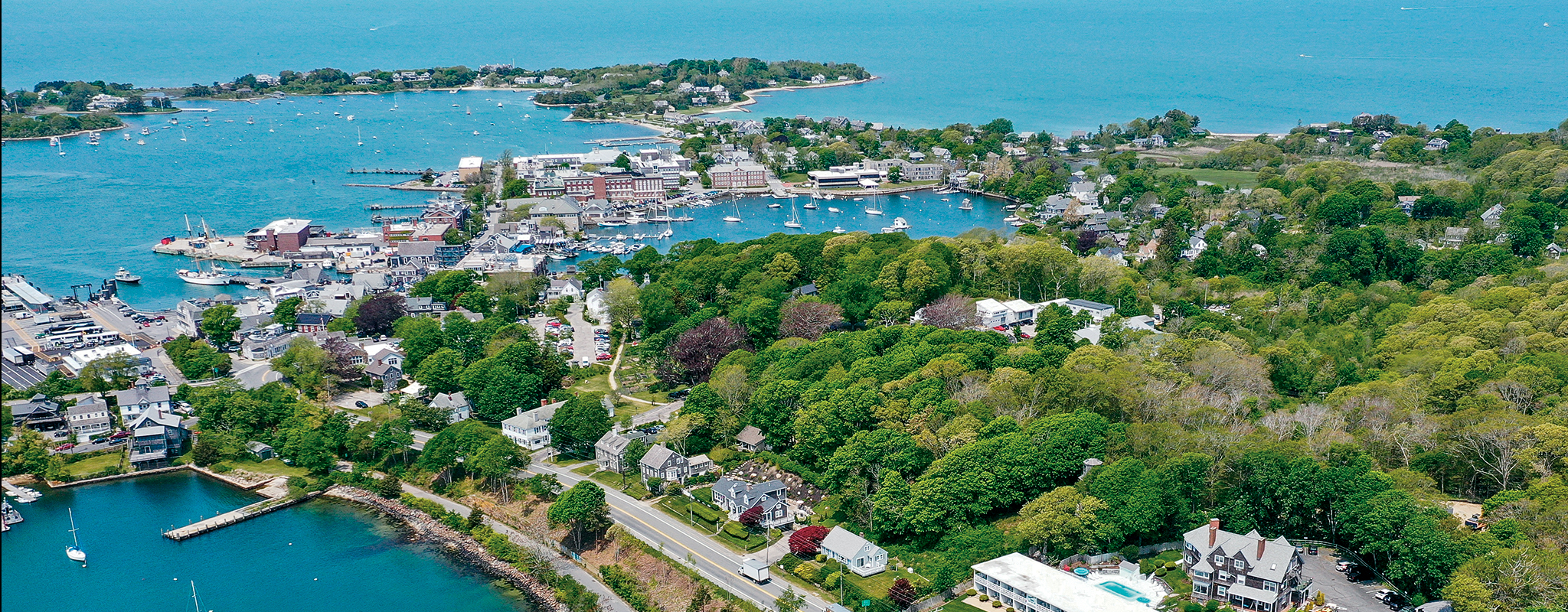 Aerial view of Woods Hole Village